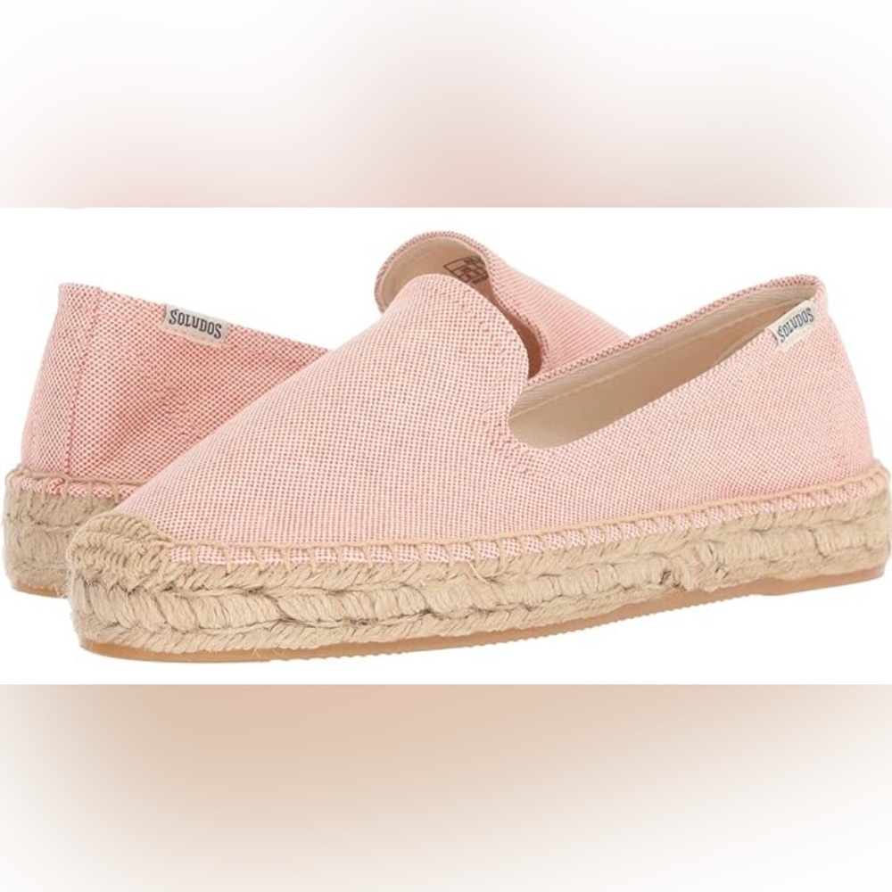 Soludos platform smoking slipper size 7 1/2 pink